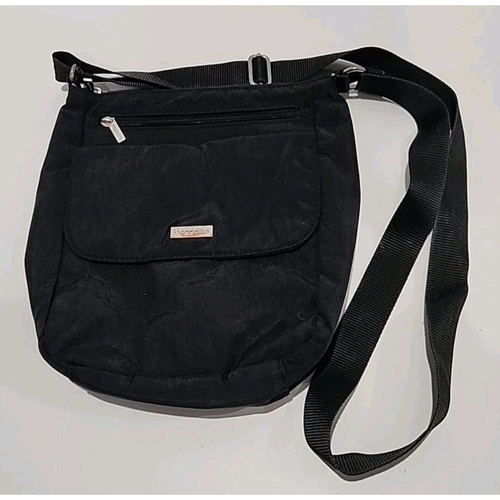 Baggallini Black Nylon Crossbody Bag Travel Messenger Adjustable Strap Purse